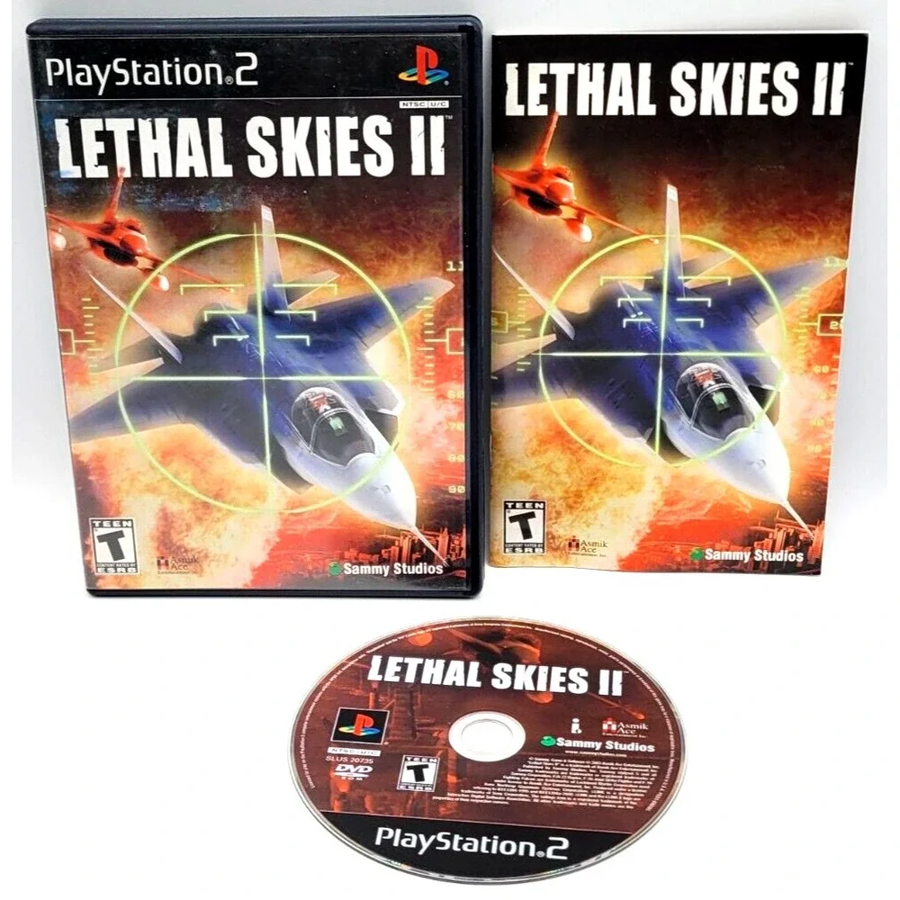 LETHAL SKIES II 2 CIB  PS2 PLAYSTATION‎ 2 COMPLETE IN BOX SAMMY STUDIOS